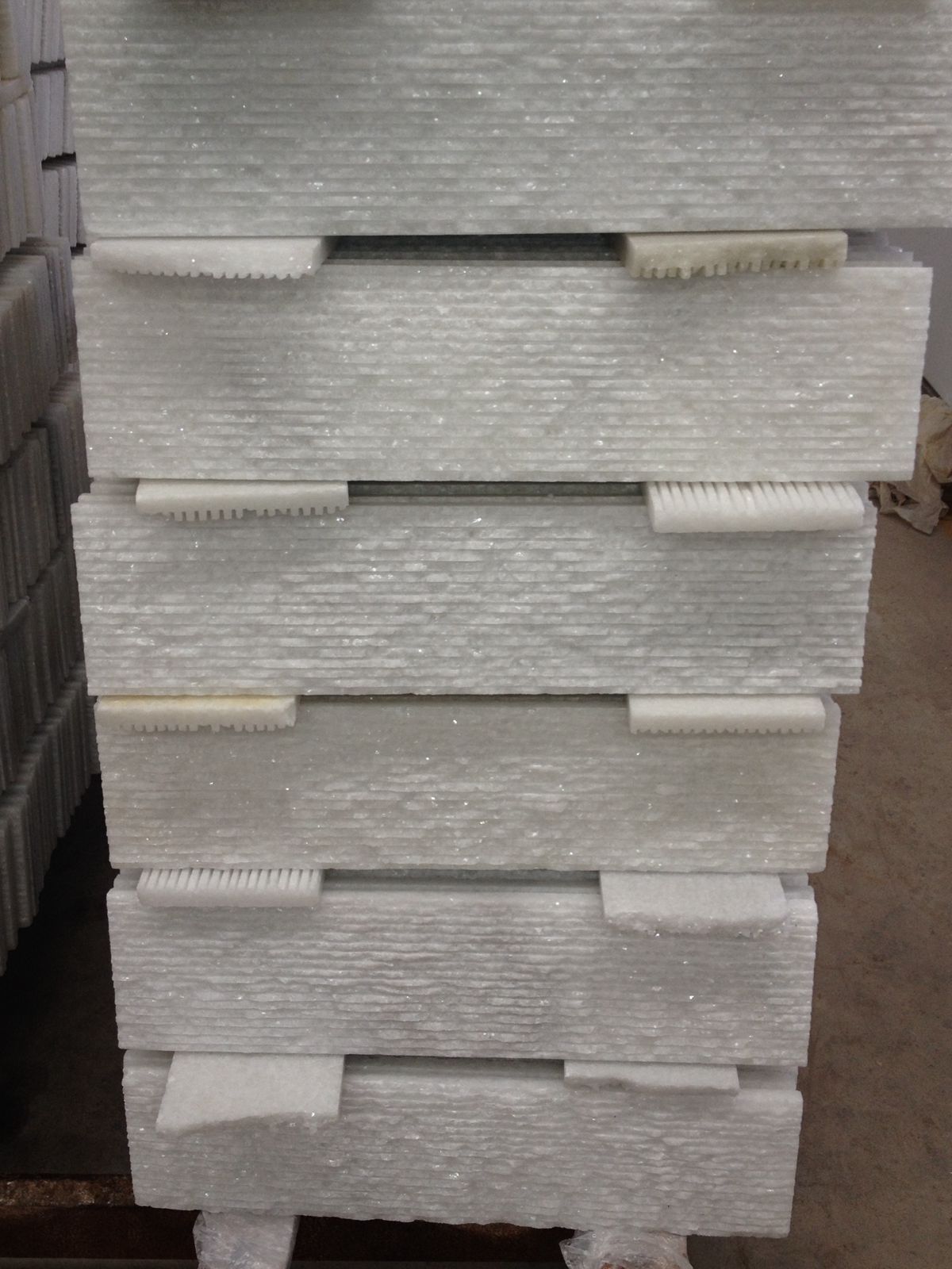 Crystal White Marble in Split Finish