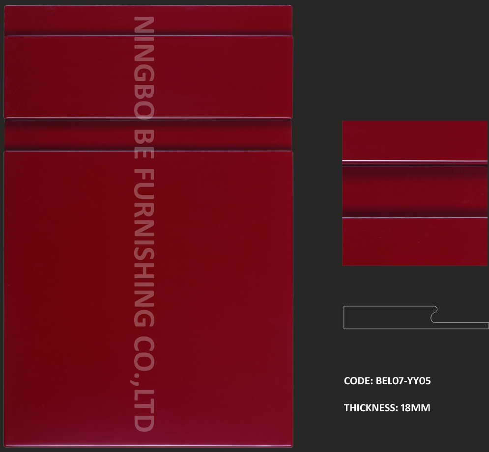 High Glossy/Matt/Painted/2pack Lacquer Finish MDF Kitchen Components Door (BEL07-YY05)