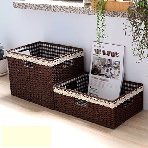(BC-RB1006) Eco Durable Handcraft Paper Rope Basket