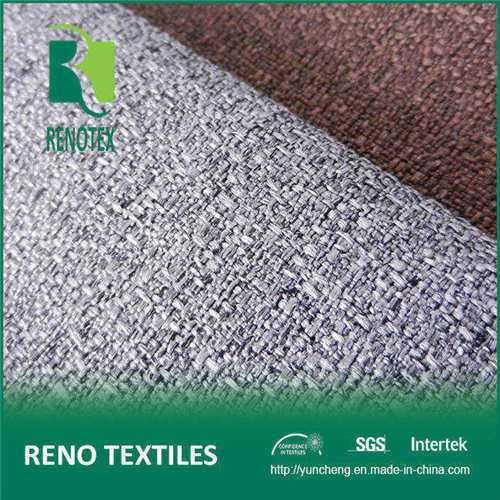 100% Polyester Upholstery Sofa Material Velvet Backing Faux Linen Sofa Fabric