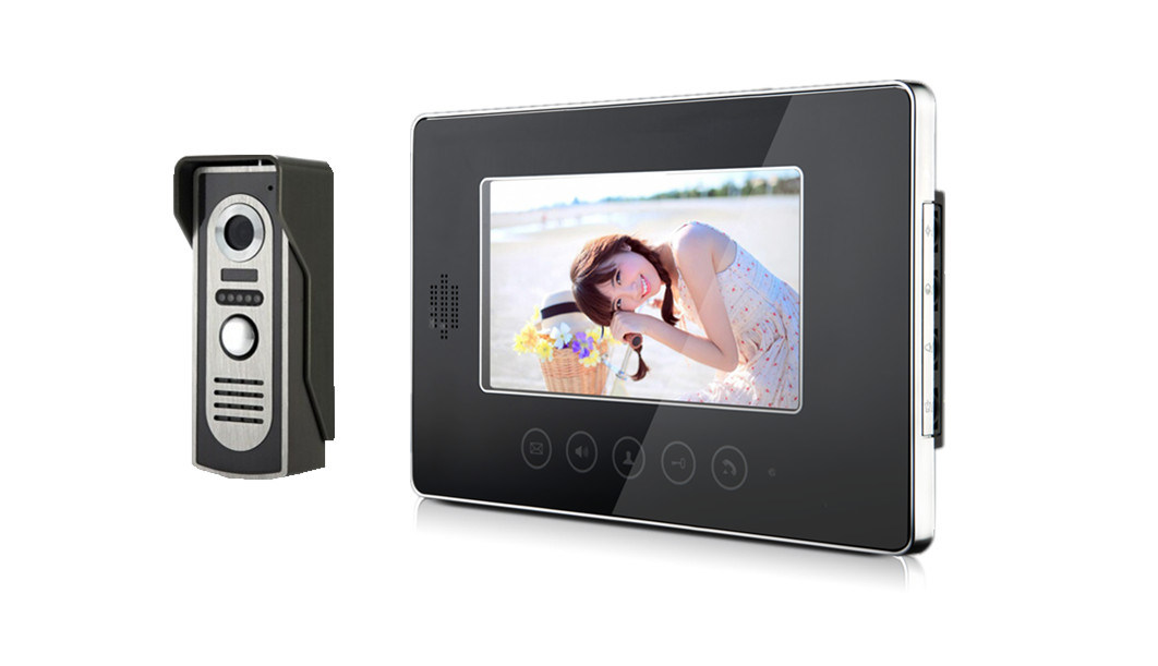 Touch Panel Video Door Phone for Villa Kits, 7 Inch Color Monitor, Metal Camera