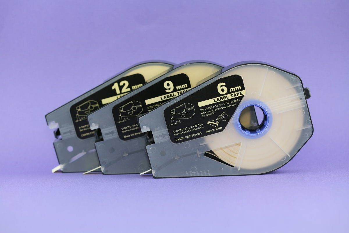 Label Tape Cassette M-11y6 for Canon Tube Printer Mk2100 Mk1100 Mk2500 Mk1500 M-1std M-1 Proiii