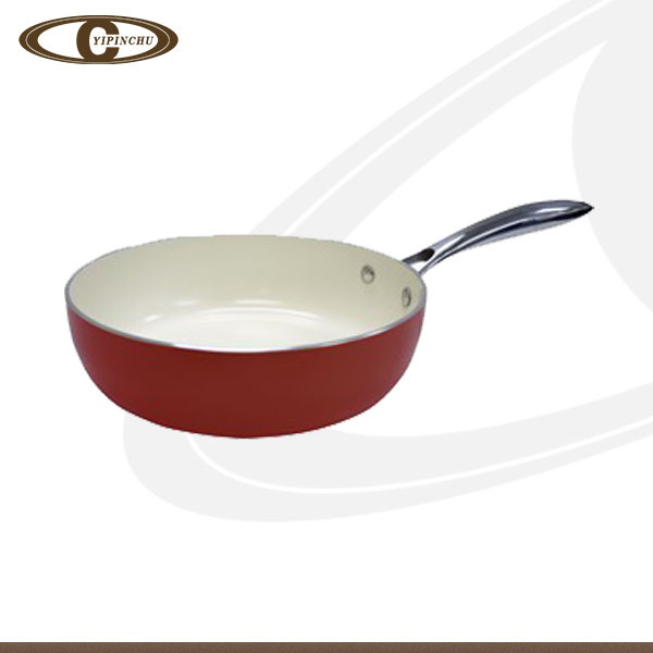 Crimson Ceramic High Frying Pan