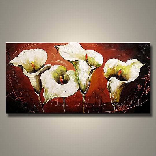 Modern Flower Oil Painting on Canvas