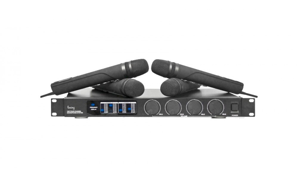 Enping Lesing Audio Four Channel Hot-Selling VHF Wireless Microphone Systems (LSH55)