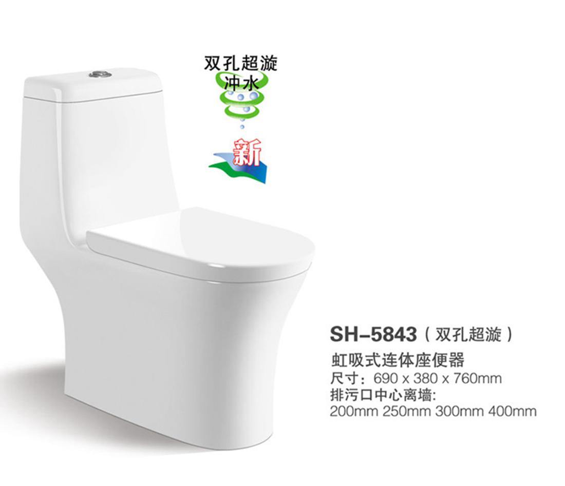 New Style Sanitary Ware One-Piece Toilet ((NJ-5843)
