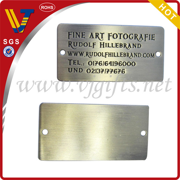 Stamping Antique Nameplate with Debossed Letters (WHNP-0037)