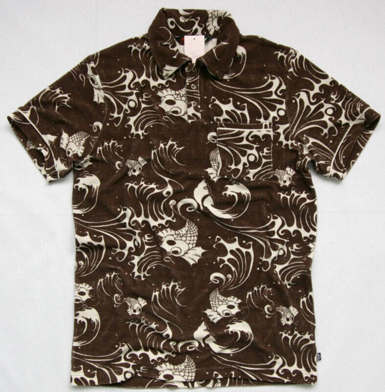 2015 Allover Printing Polo Neck Men's Fashion T-Shirt