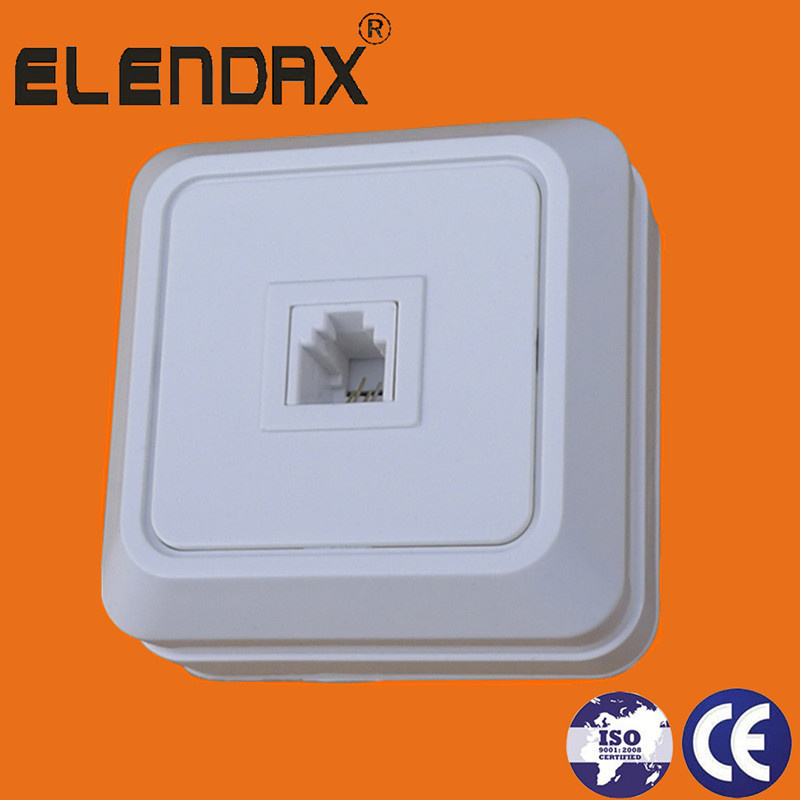 European Style Surface Mounted Phone Socket Rj11 (S1007)