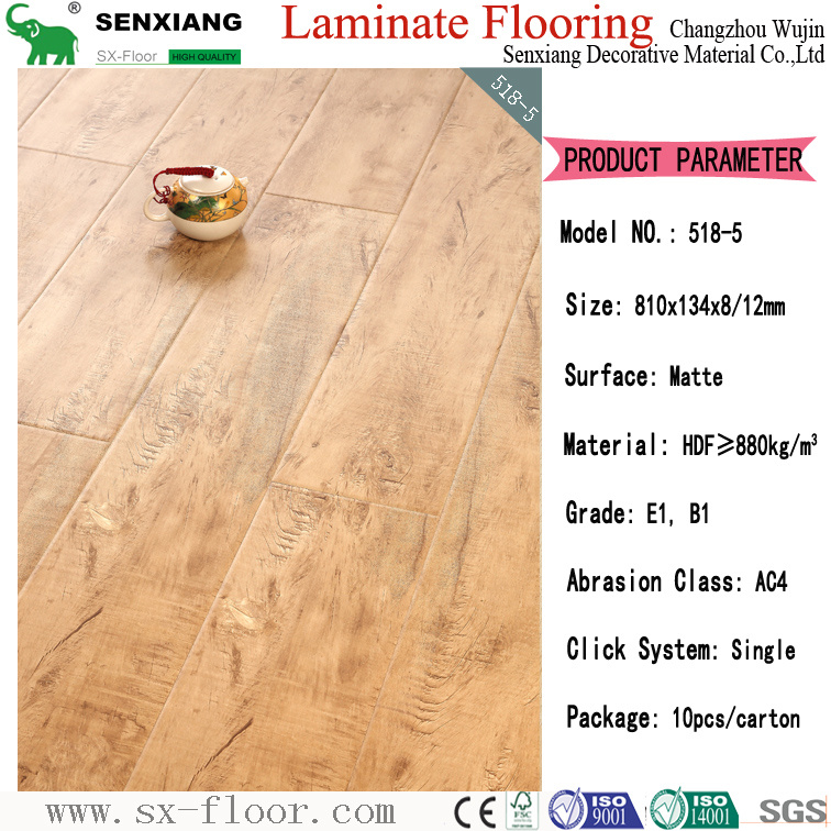 Myanmar Dipterocarp Matte Luster Waterproof Small Molded Laminate Flooring