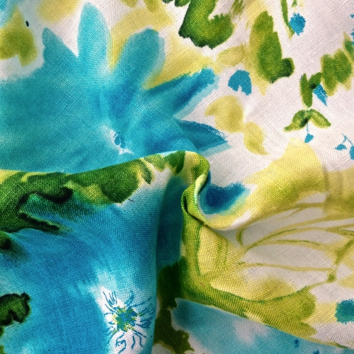 Linen Printed Fabric (QF13-0262)