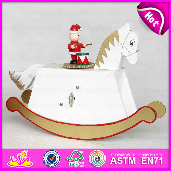2015 New Item Hand Crank Music Box, Best Wooden Kid Horse Music Box, Music Instrument Carousel, Plating Carousel Music Box W07b019c