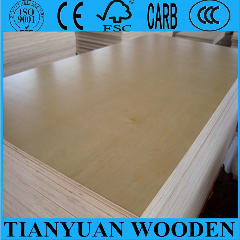 18mm Birch Plywood Poplar Core E2 Glue