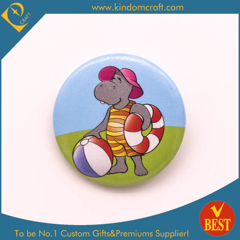 Custom Carton Image Tin Button Badge