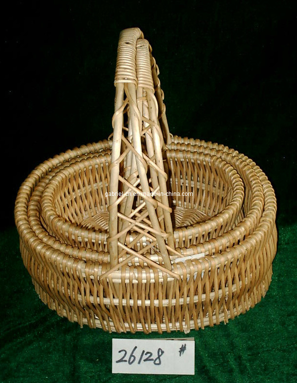 Wicker Round Tray Basket (26128#)