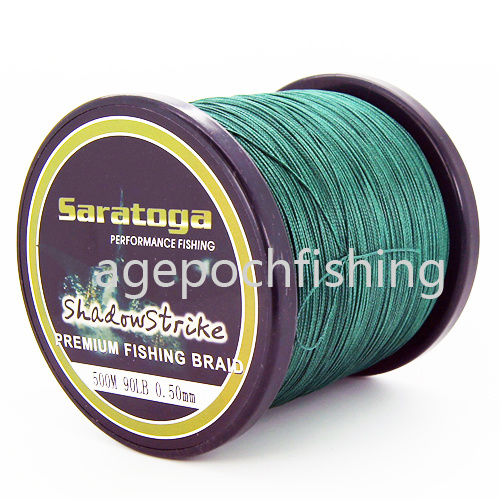 8 Strand Moss Green Color 500m 90lb, 0.50mm Braid Fishing Line