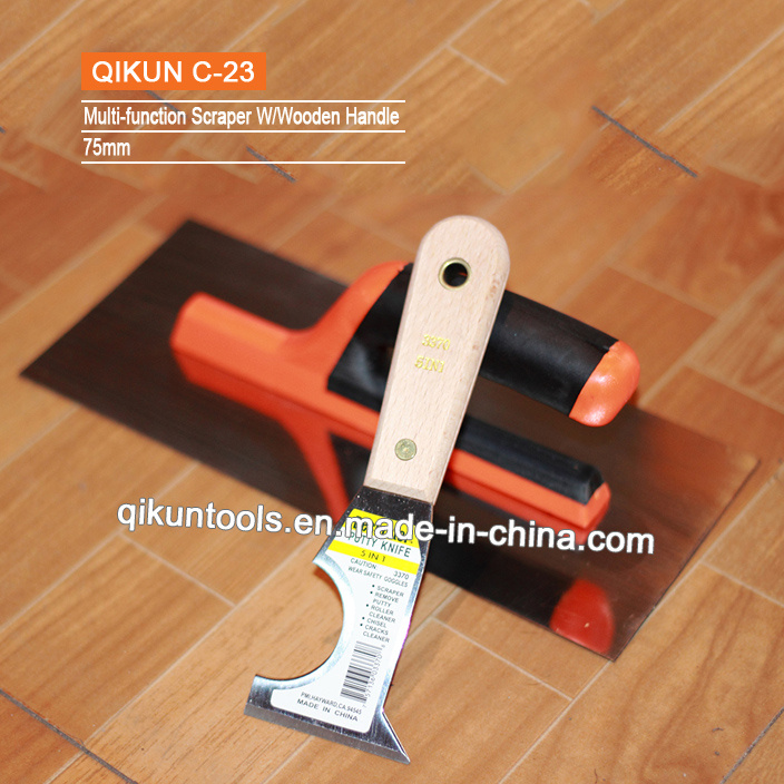 C-23 Wooden Handle Multi Function Scraper