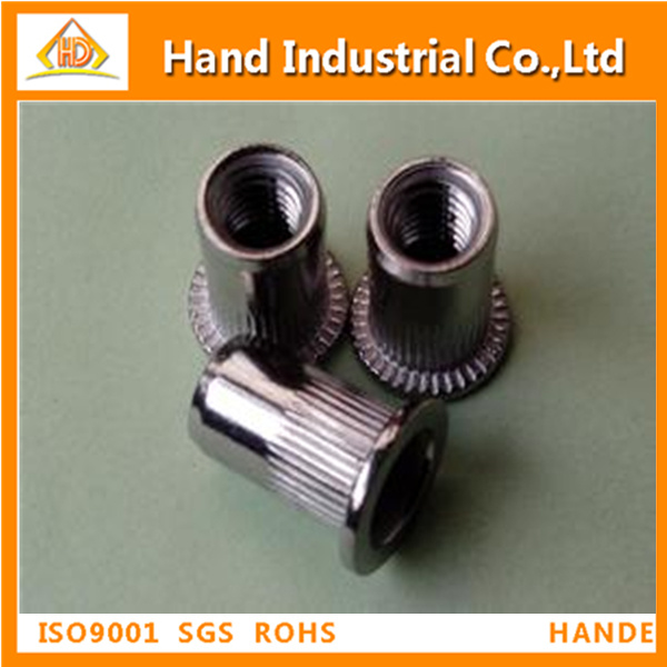 Countersunk Head Knurled Body Open End Rivet Nut Hardware