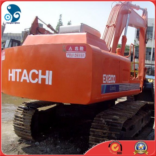 Japan Used Hitachi Excavator (ex200-2) with Grab-Shovel-Bucket (0.8CBM)