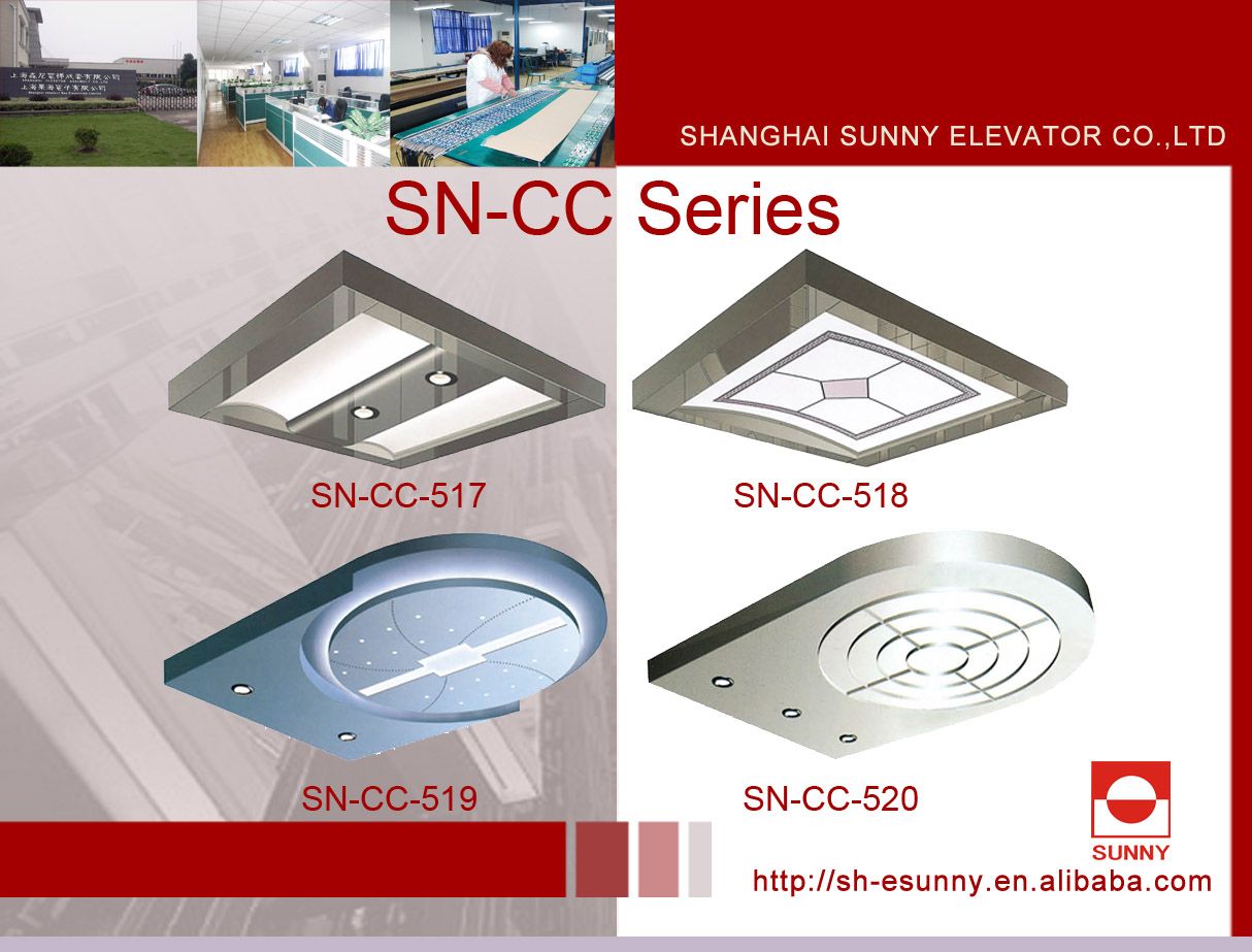 Elevator Ceiling with Acrylic Top Panel (SN-CC-517)