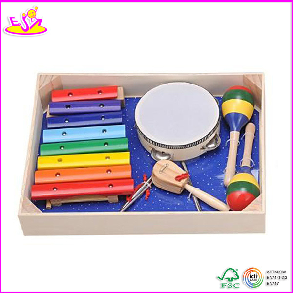 2014 New Wooden Instrument Music Toy, Popular Wooden Instrument Music and Hot Sale Colorful Instrument Music Set W07A045