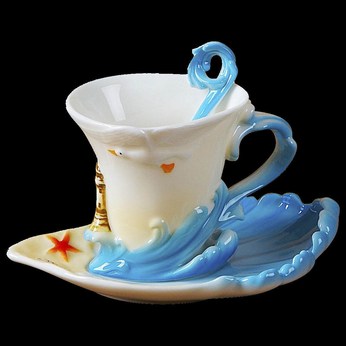 Coffee Cup and Saucer with Spoon (7007)