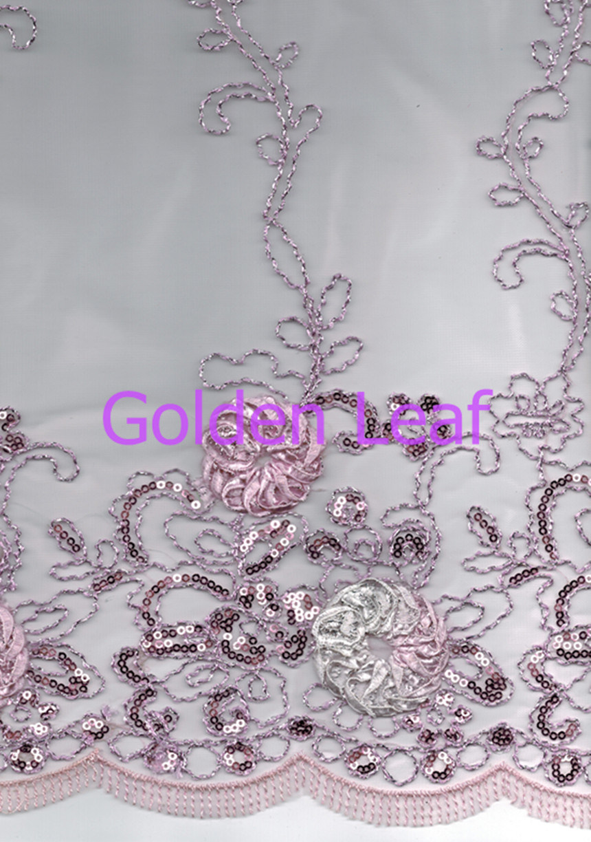Special Embroidery 5mm Spangle Nylon for Mesh Wedding Dress (SLS1016-4)