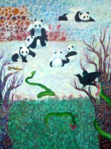 Panda Heaven-Hand Embroidery