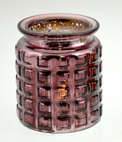 Burgundy Glass Tealight Holder