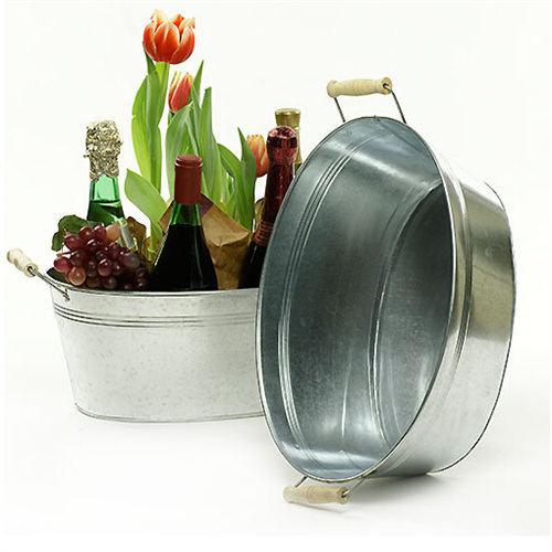 Oval Metal Garden Pot with Ears