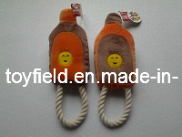 Rope Toy Bottle Embroidery Smile Face Rope Toy