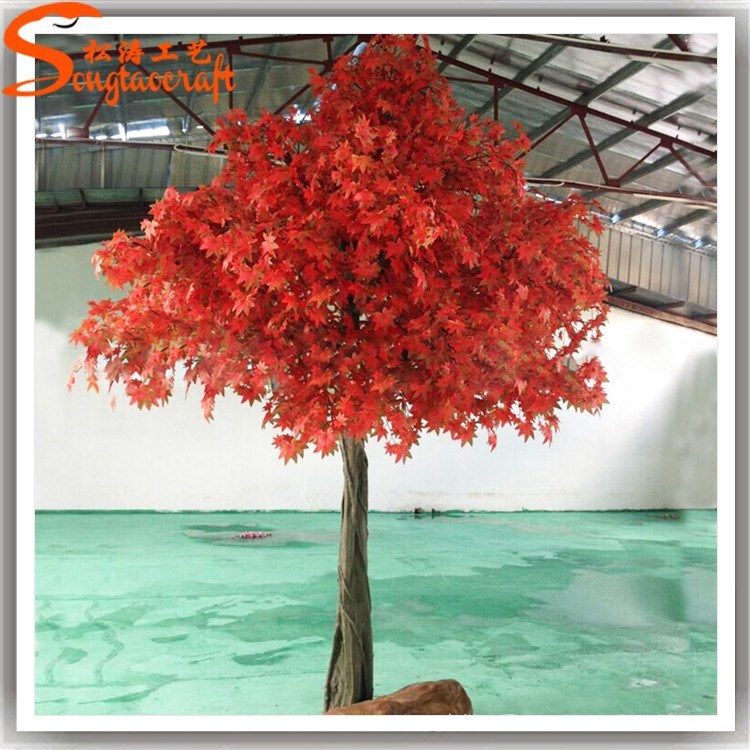 Home Decoration Plastic Fake Artificial Maple Tree