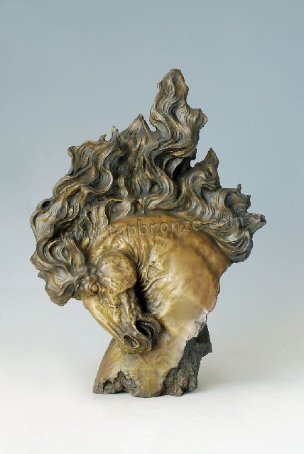 Bronze Horse Head Sculpture (TPAL-001)