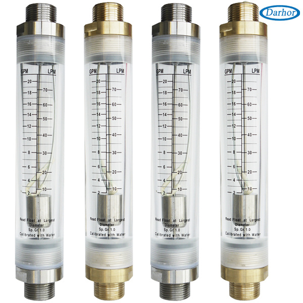 Blue White Type Acrylic Inline Flow Meter