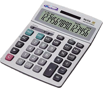 Desktop Calculator with Tax & Rate function (NS-216)