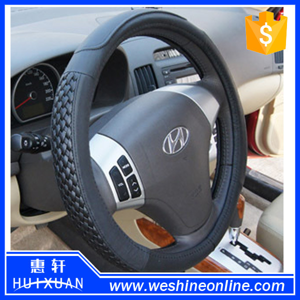 2015 Economical Leather 38cm Car Steering Wheel Cover