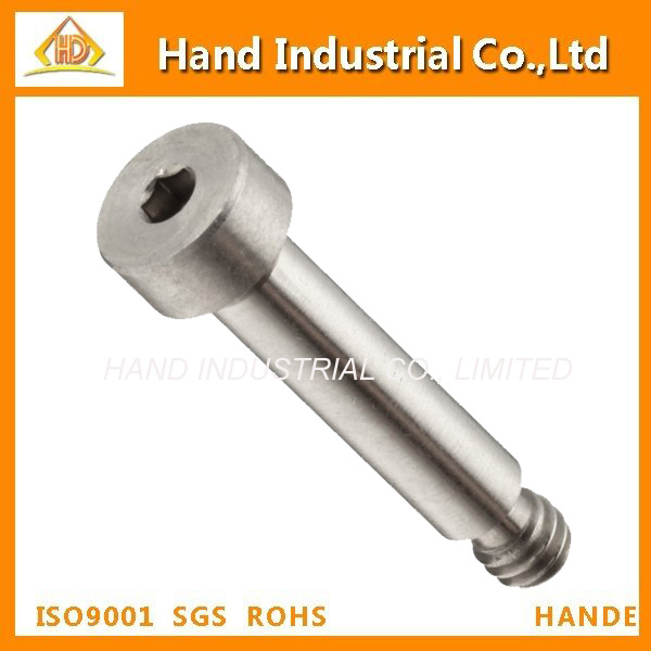 Stainless Steel Shoulder Screw, Plain Finish, Hex Socket Drive Tolerance, Meets Asme B18.3