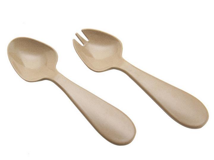 Rice Husk Fibre Tableware/ Children's Fork and Spoon Set