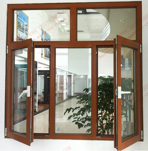 Aluminium Casement Window with Top Fanlight (BHA-CWP03)