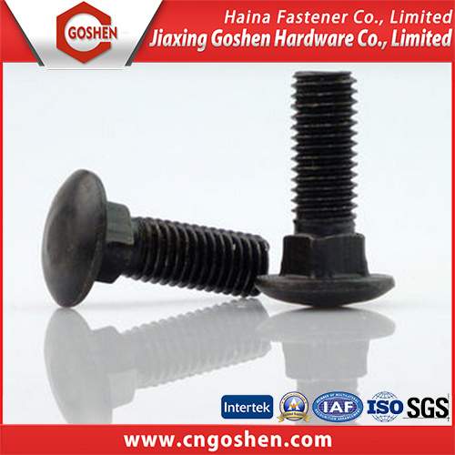 4.6 Class Metric Thread Mushroom Head Carriage Bolt Black