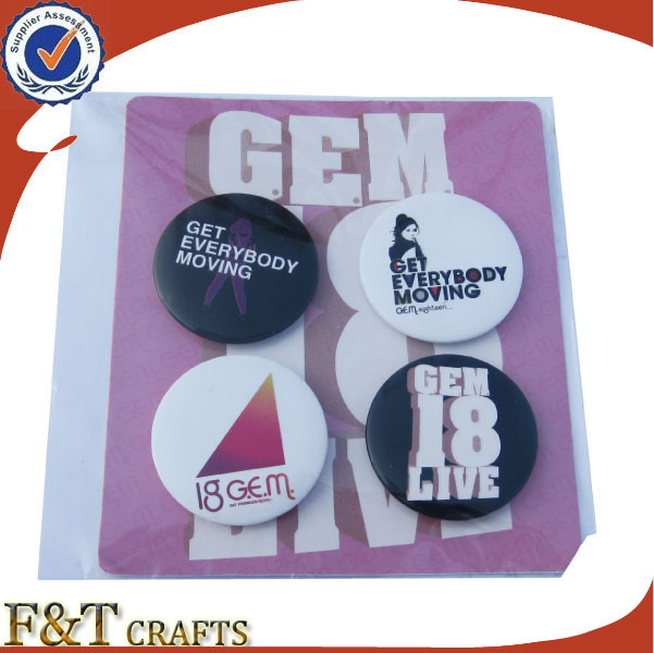 China Button Factory Sale Cheap Bulk Metal Button Pin (FTBT2634A)