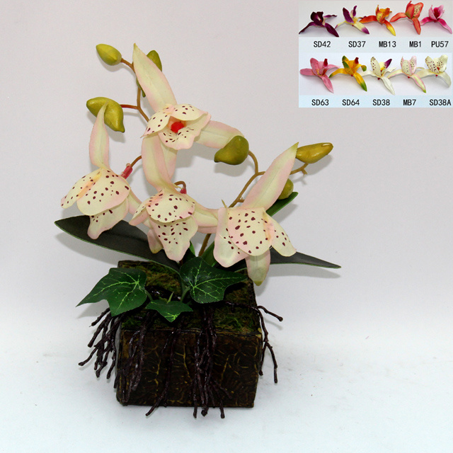 Artificial Potted Flower, Imitative Silk Orchid