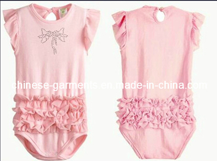 Summer Pure Colour Pink OEM New Romper for Girl