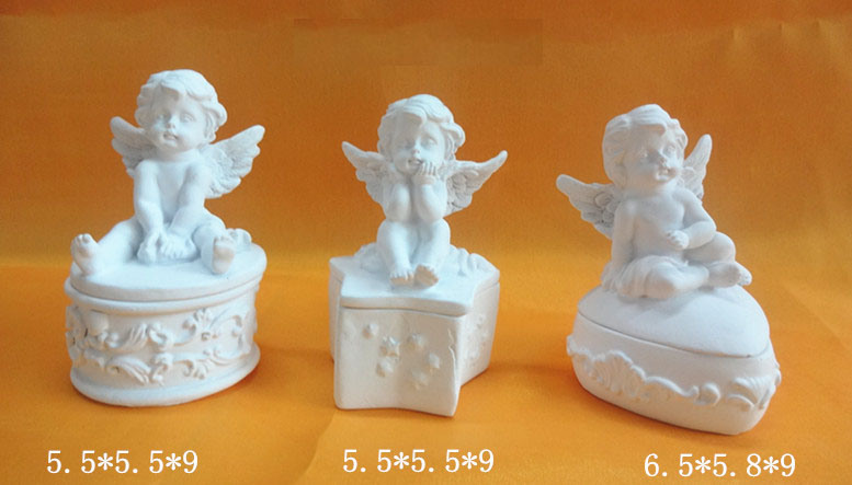 Polyresin Angel Jewelry Box for Home Decoration
