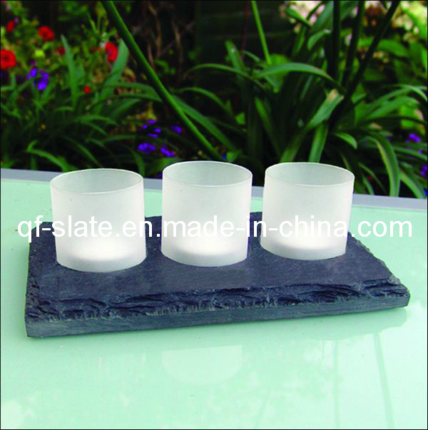 High Quality Natural Black Slate for Slate Candle Holder