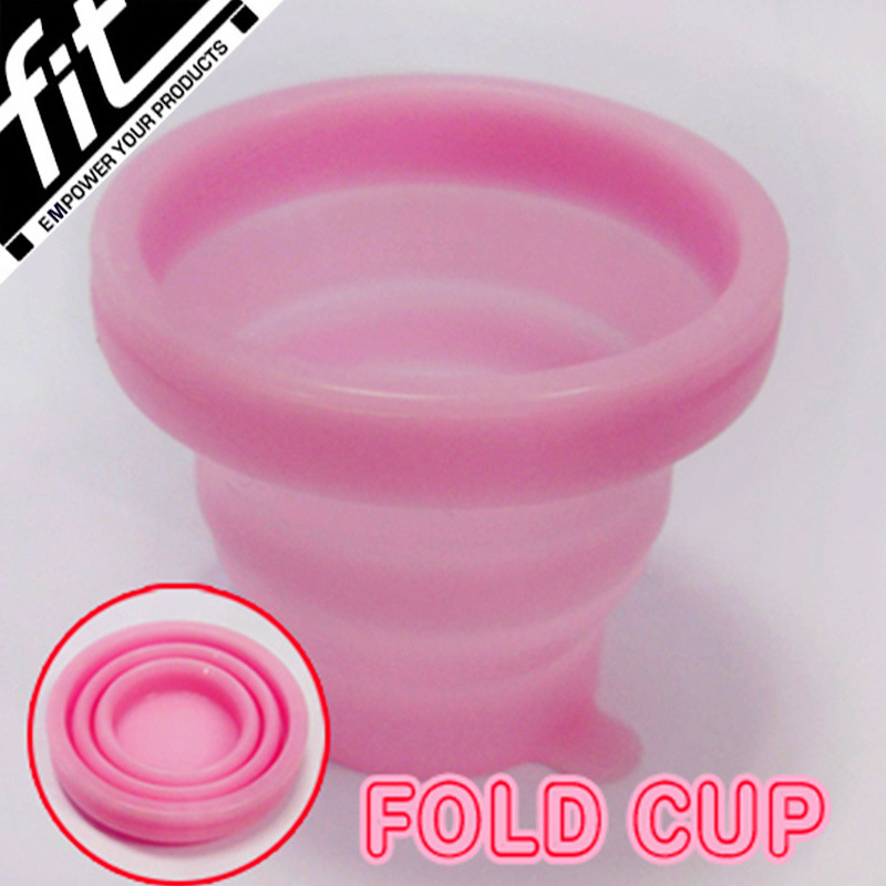 Promotion Business Gift Silicone Folding Collapsible Plastic Cup with Lid