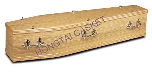Solid Wooden Coffin for European Funeral