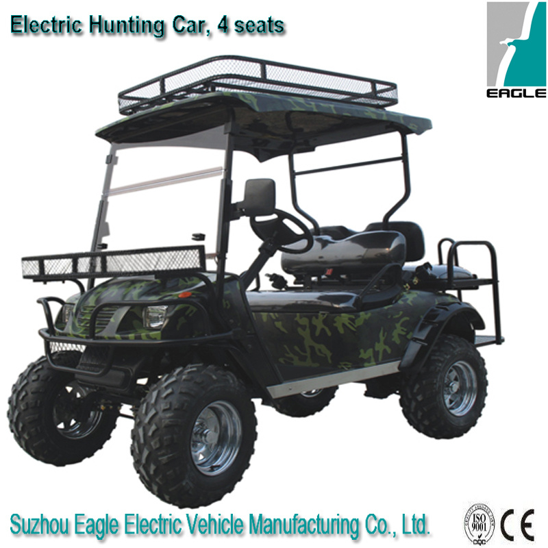 Electric Hunting Car with Rear Flip Flop Seat