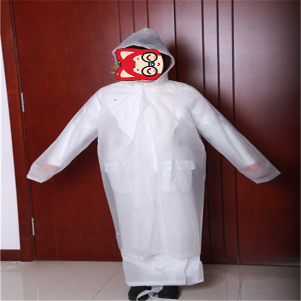 Transparent Hooded EVA Longcoat with High Quality