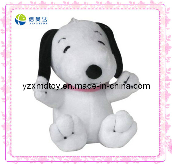 Cuddly Small Size White Dog Cheap Plush Promotion Toy